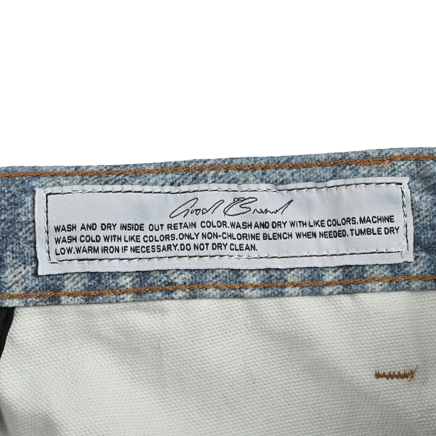 GOODBRAND 浪语者徽章印花牛仔裤