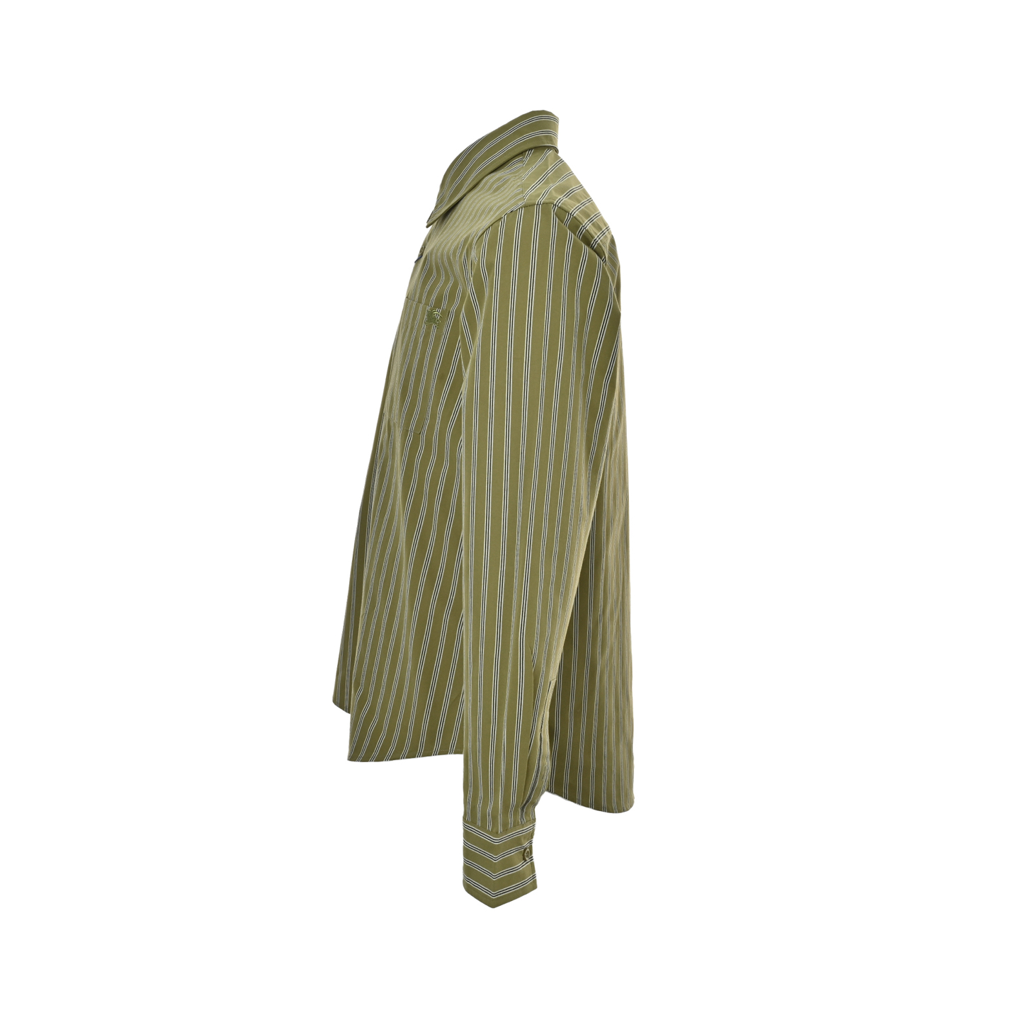 Burberry/巴宝莉 25Fw 口袋战马刺绣竖条纹衬衫