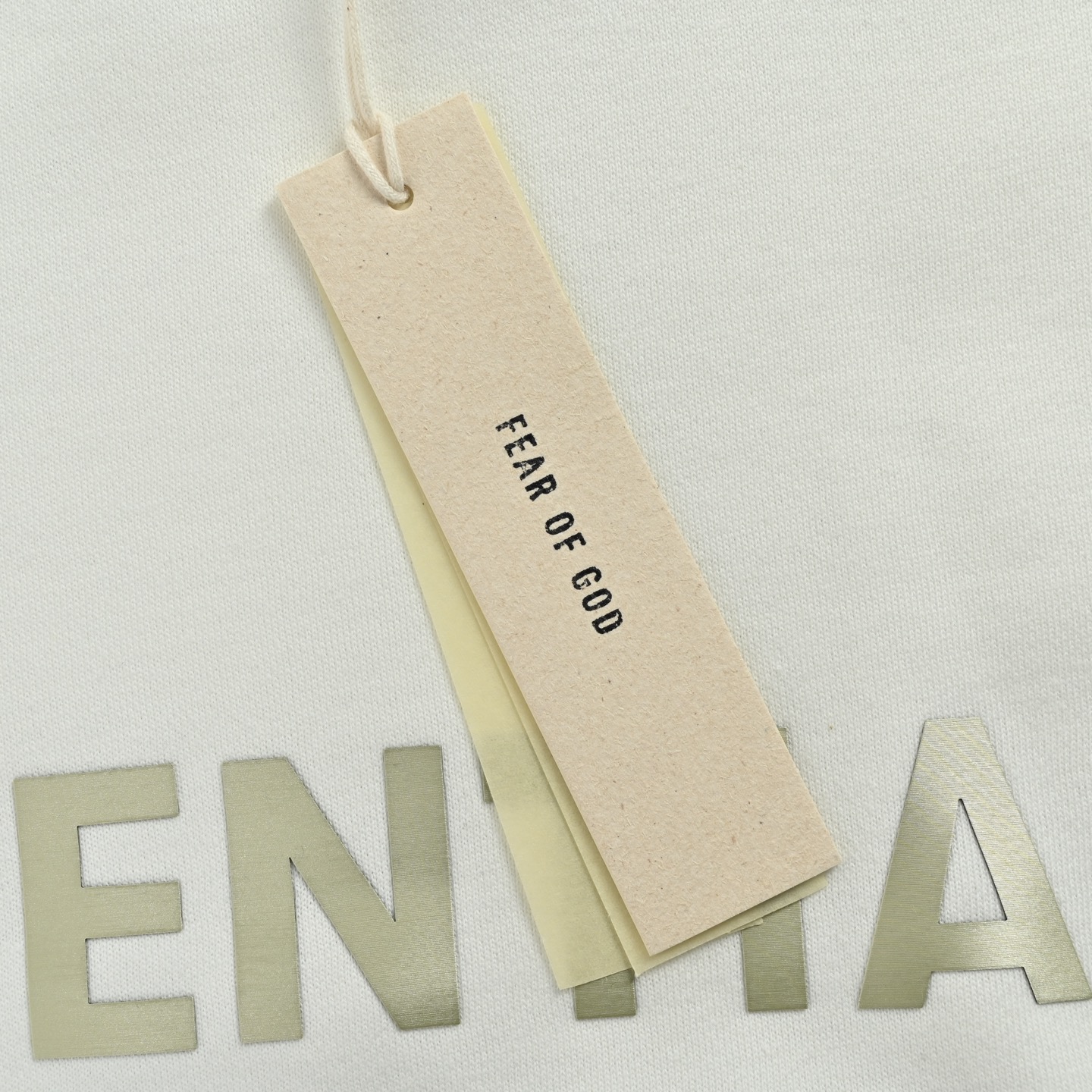 Fear of god Fog Essentials 字母拉丝压花加绒圆领卫衣
