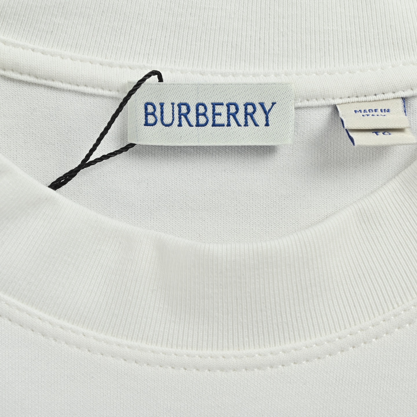 Burberry/巴宝莉 25Fw 十字绣编织战马刺绣长袖T恤 黑色 白色