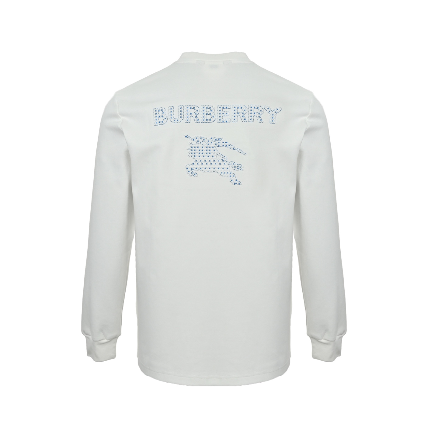Burberry/巴宝莉 25Fw 十字绣编织战马刺绣长袖T恤 黑色 白色