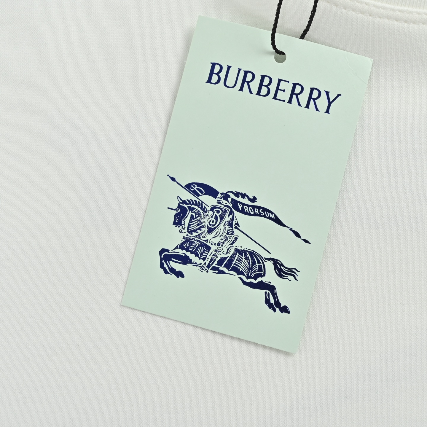 Burberry/巴宝莉 25Fw 十字绣编织战马刺绣长袖T恤 黑色 白色