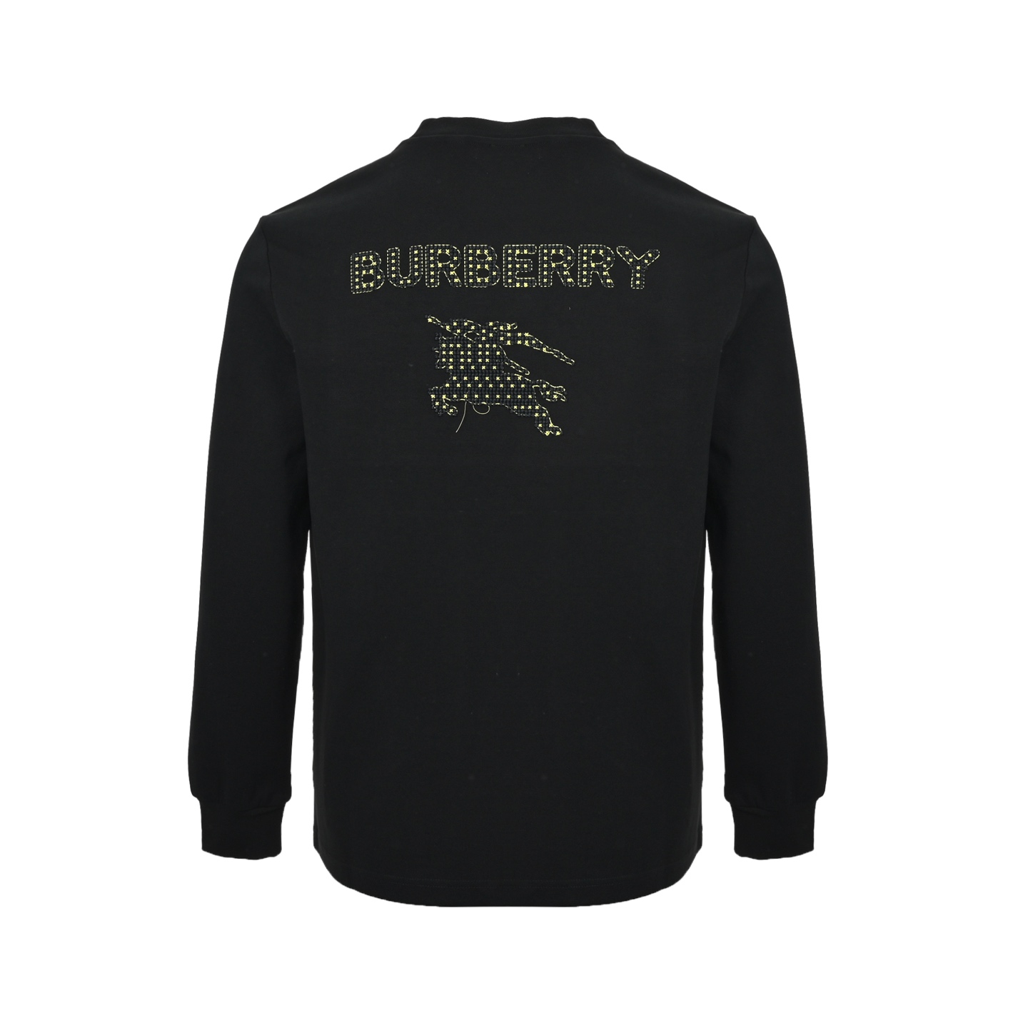 Burberry/巴宝莉 25Fw 十字绣编织战马刺绣长袖T恤 黑色 白色-莆田鞋,莆田鞋货源,高仿鞋,高仿鞋货源,安福档口,莆田高仿鞋,莆田鞋批发,高仿鞋批发,莆田高仿运动鞋,高仿运动鞋,莆田运动鞋 Burberry/巴宝莉 25Fw 十字绣编织战马刺绣长袖T恤 黑色 白色