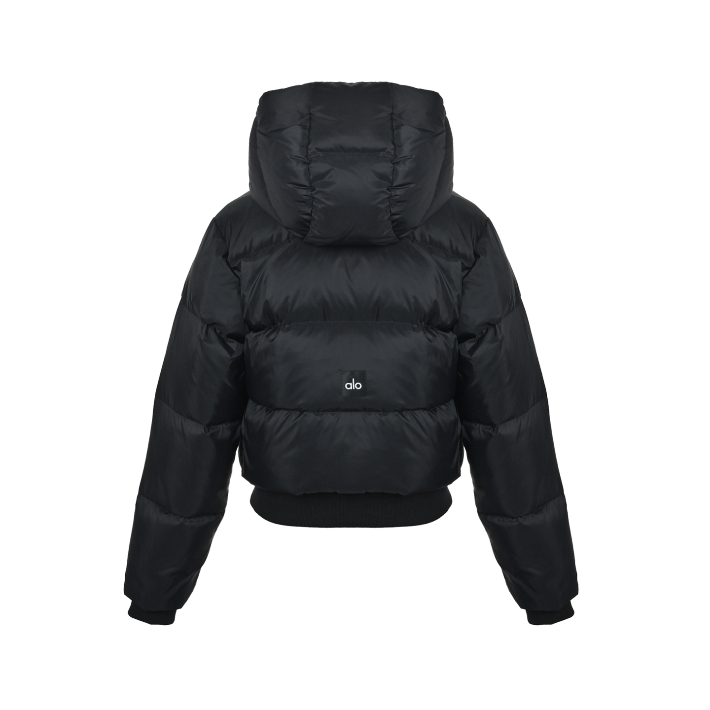 ALO 短款螺纹连帽羽绒服 填充80绒国标羽绒服并非市面上的棉服 alo yoga Foxy Puffer 宽松连帽舒适女款