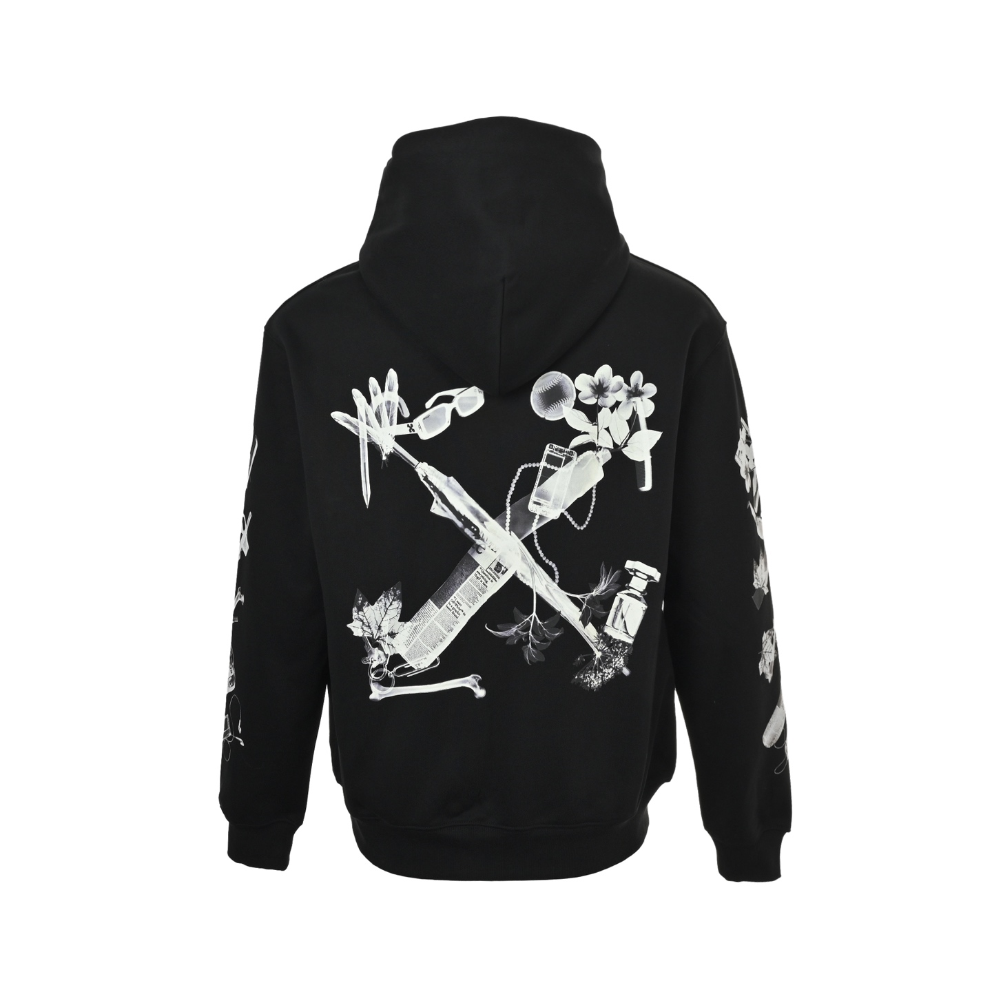 OFF WHITE CO VIRGIL 24Fw 数码耳机箭头印花连帽卫衣