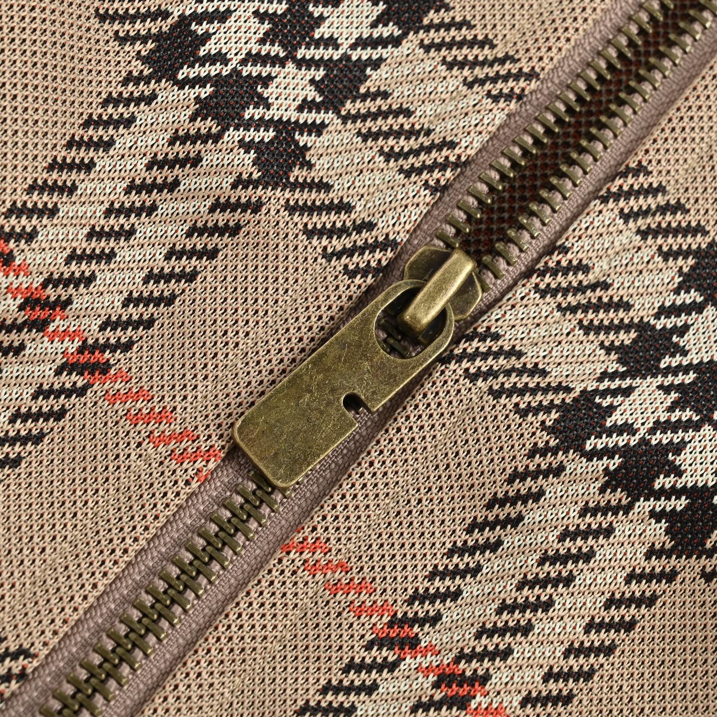 Burberry/巴宝莉 斜纹格纹羊毛混纺拉链针织外套