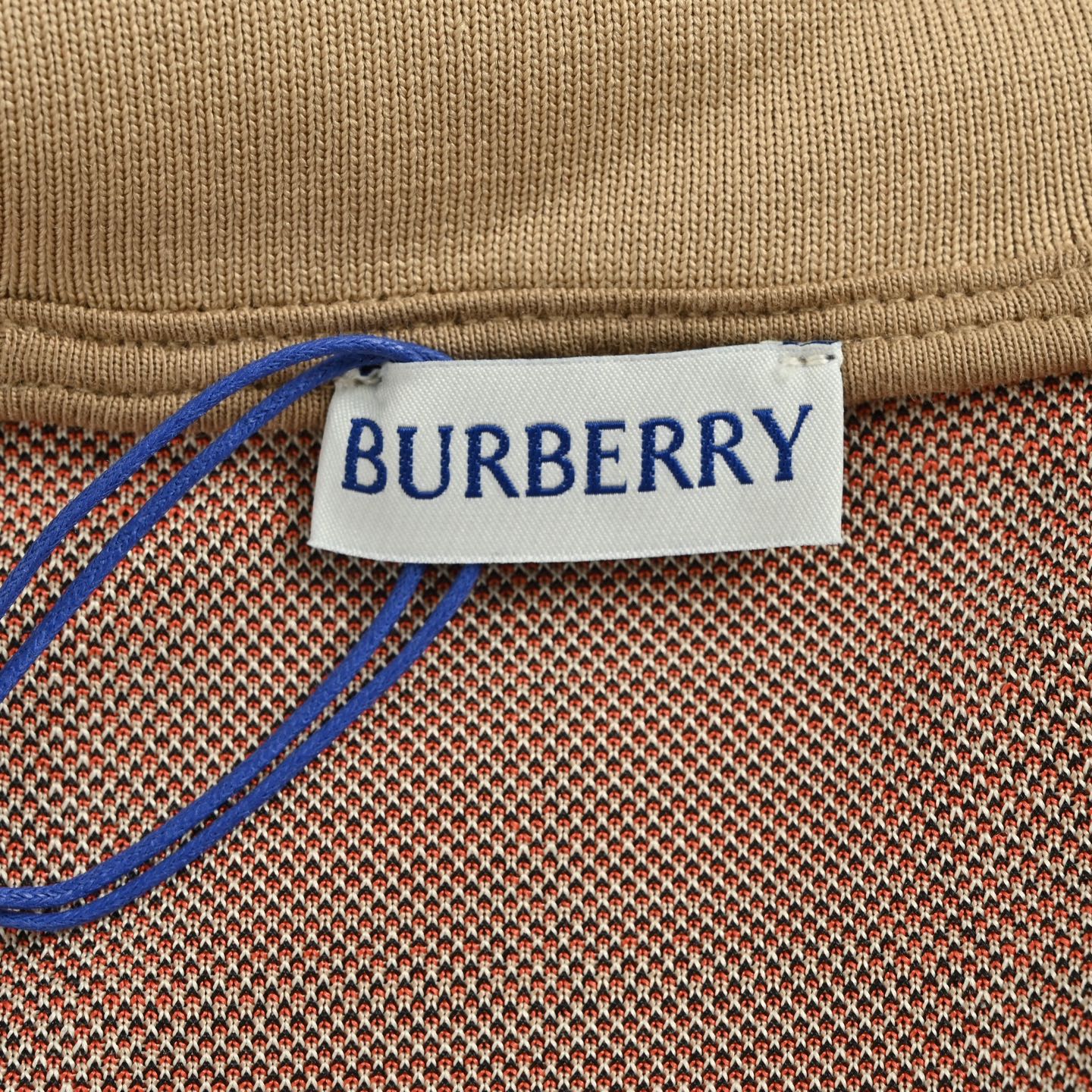 Burberry/巴宝莉 斜纹格纹羊毛混纺拉链针织外套