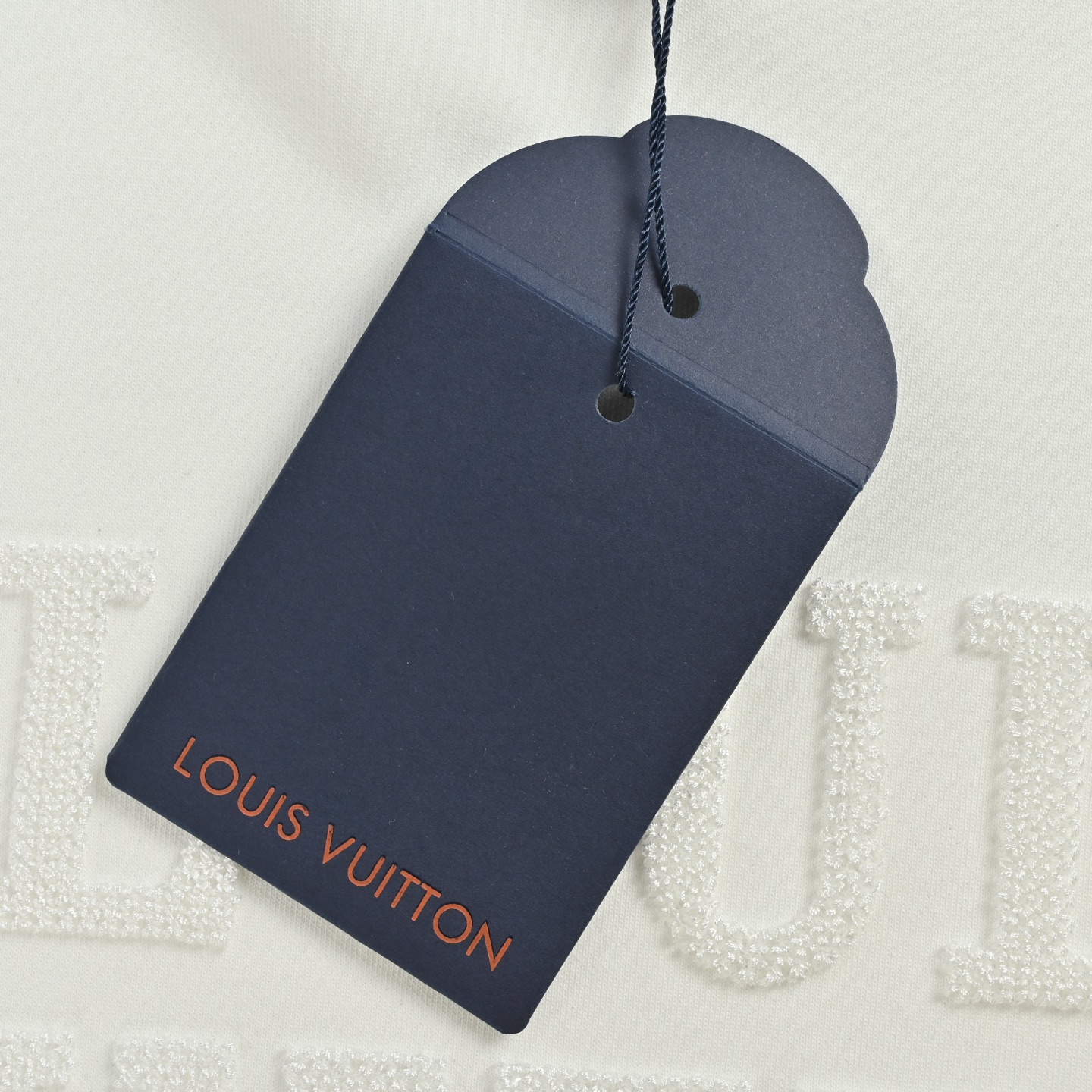Louis Vuitton/路易威登 暗纹编织立体logo刺绣长袖T恤 黑色 白色