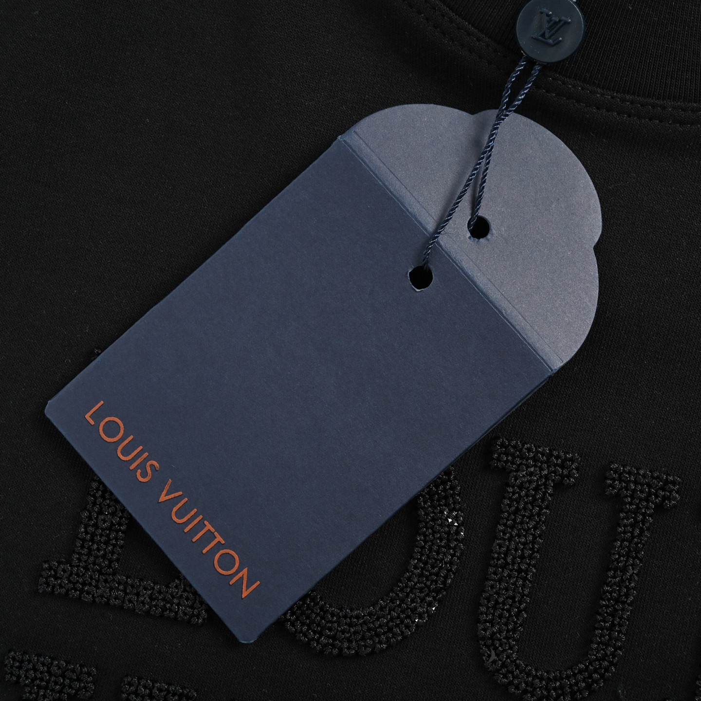Louis Vuitton/路易威登 暗纹编织立体logo刺绣长袖T恤