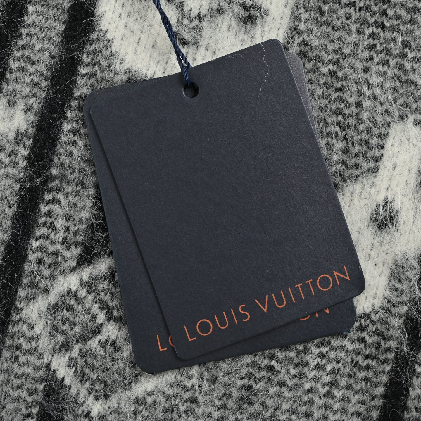 Louis Vuitton/路易威登 全幅老花logo马海毛毛衣 白色老花字母