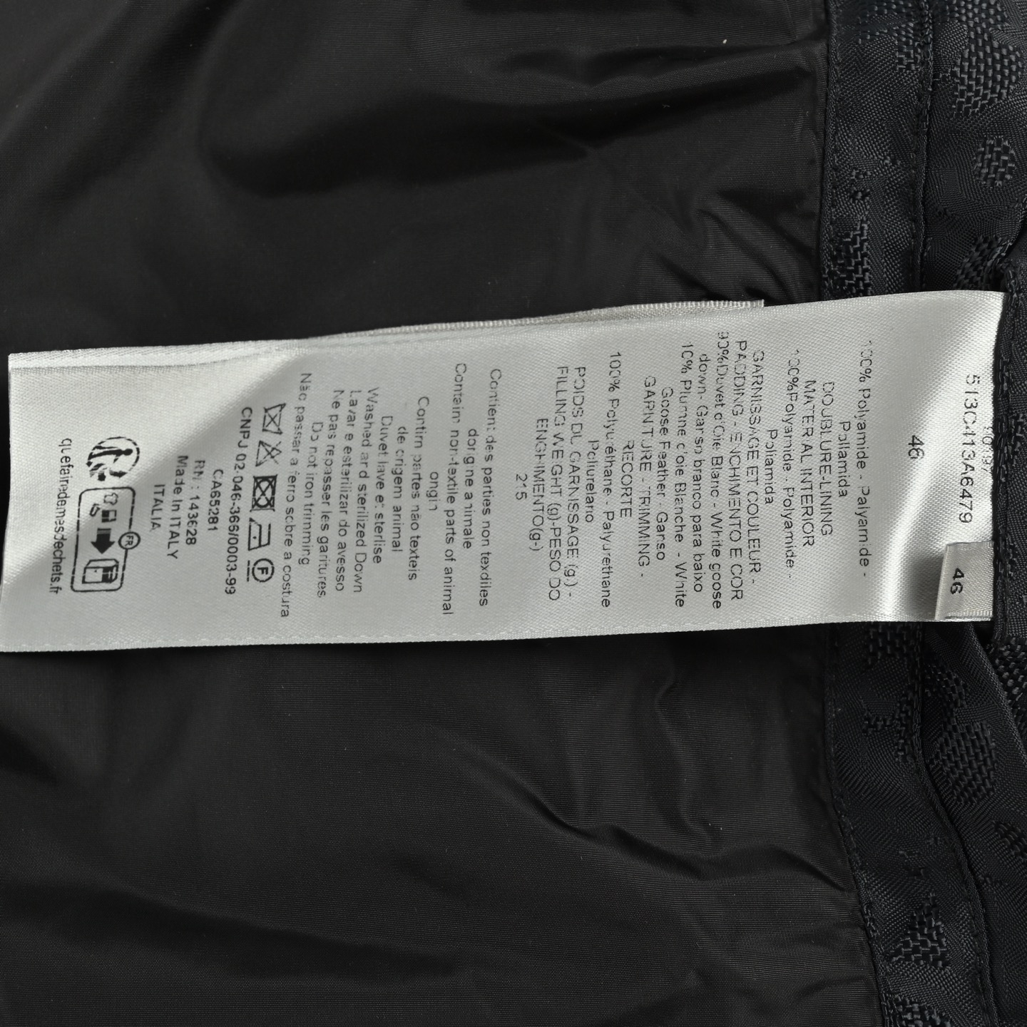 Dior/迪奥 暗纹老花立领拉链羽绒服