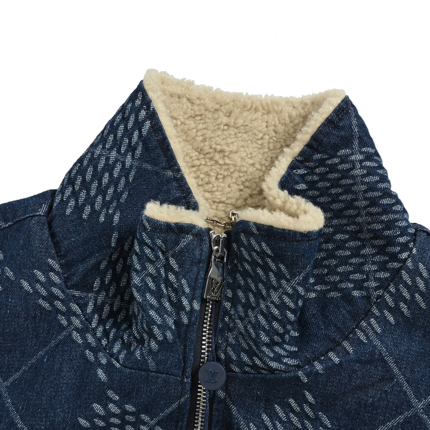 Louis Vuitton/路易威登 棋盘格羊羔绒棉服外套