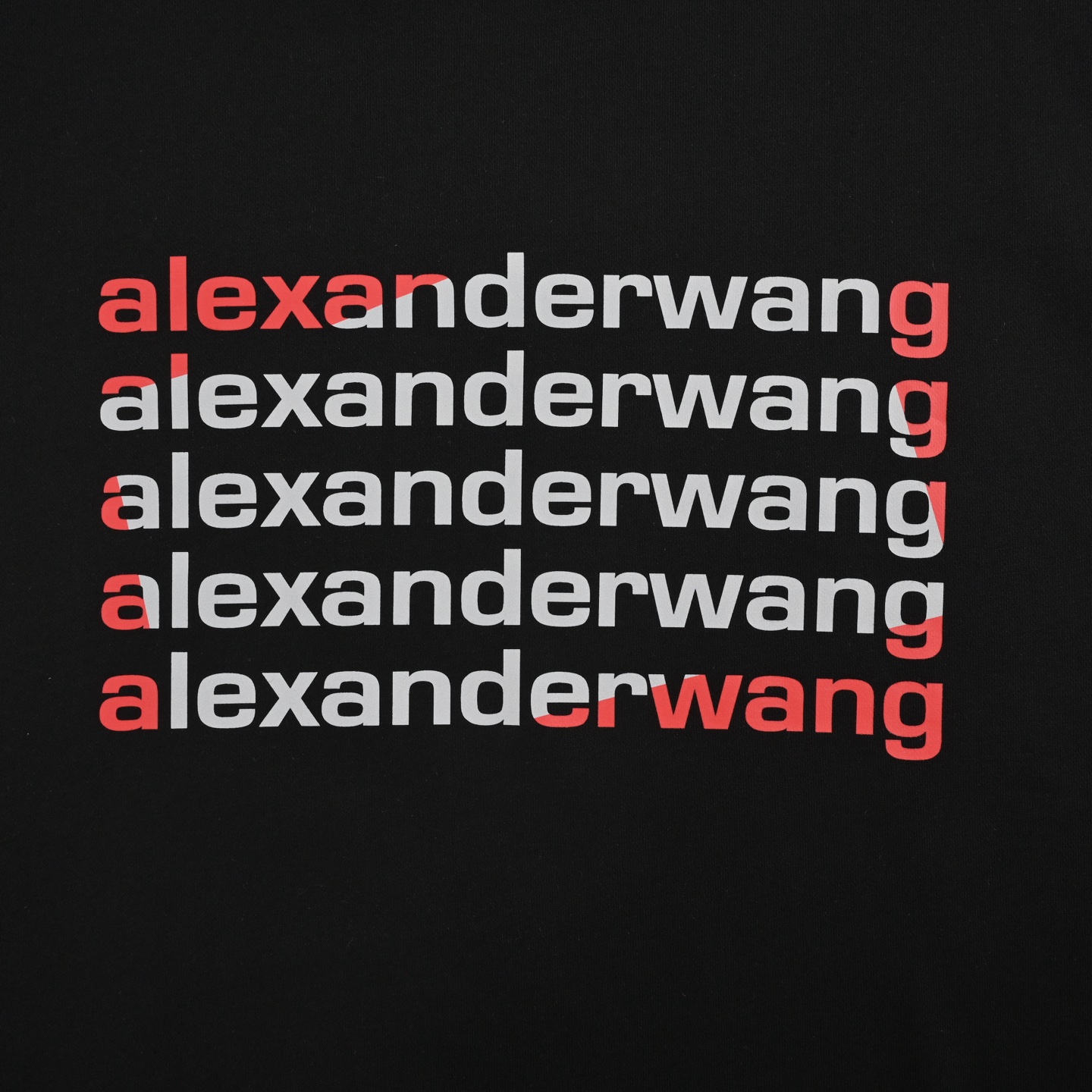 Alexander Wang/亚历山大王 25Fw 五排字母圆领卫衣