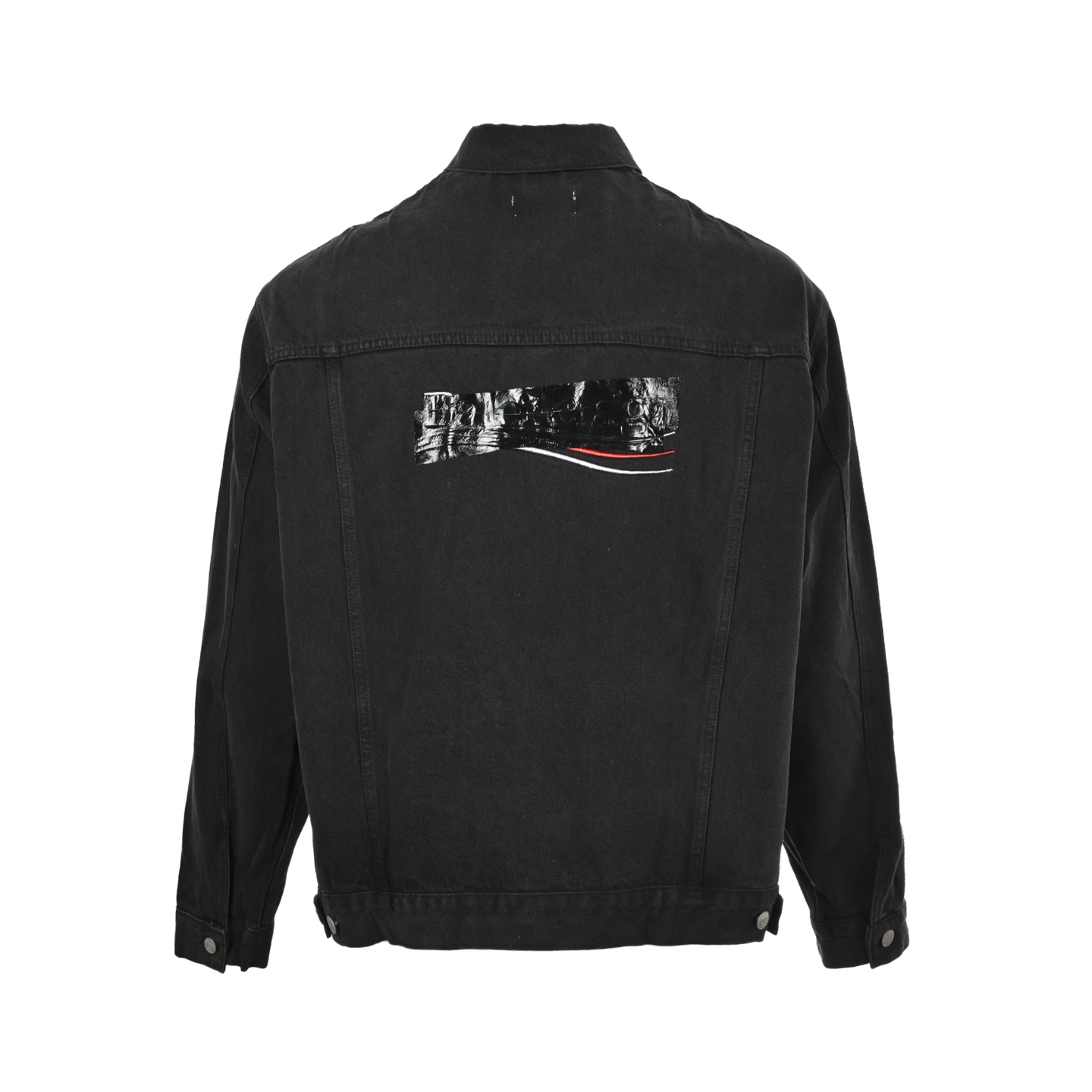 Balenciaga/巴黎世家 可乐刺绣压胶字母牛仔外套