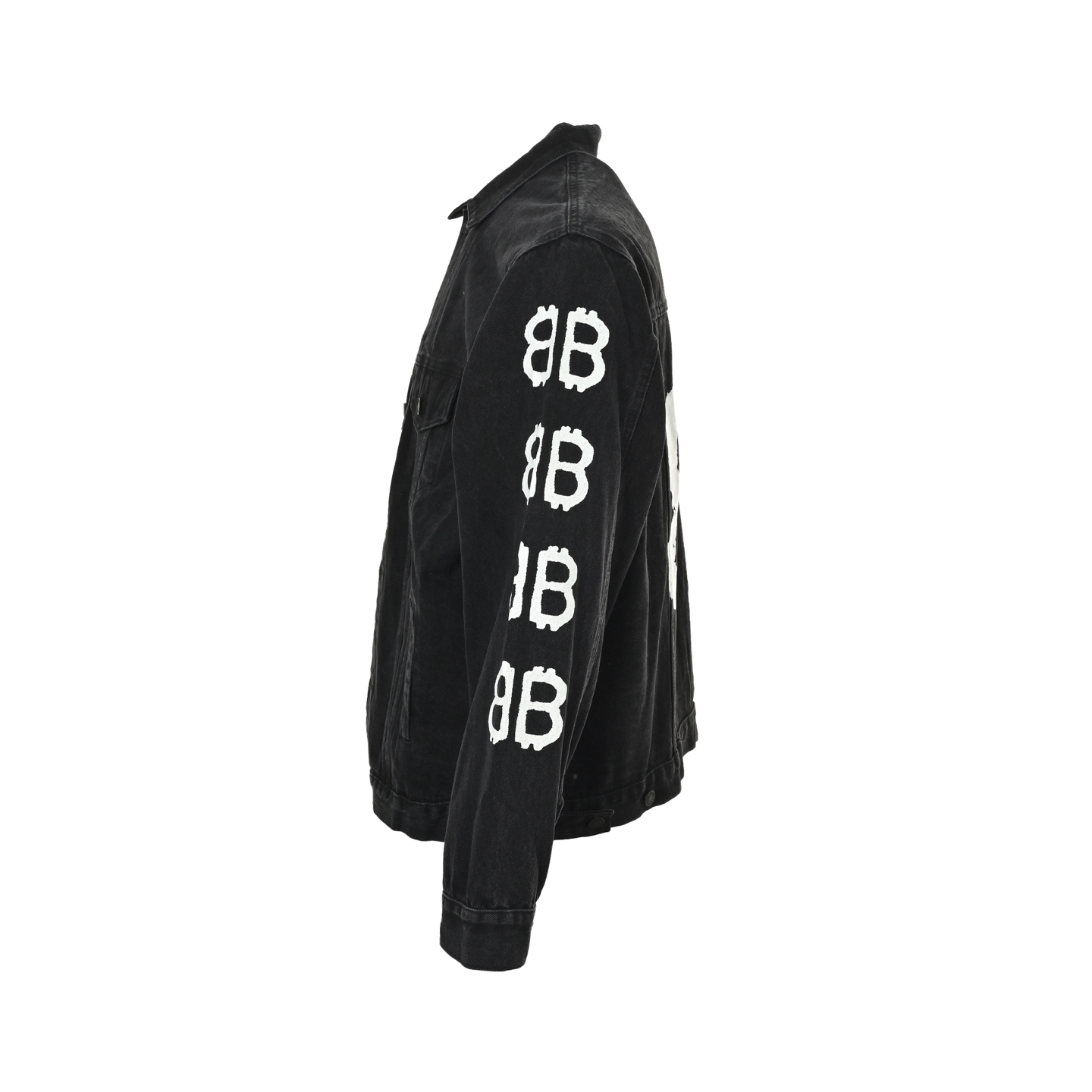 Balenciaga/巴黎世家 双B手绘涂鸦印花牛仔外套