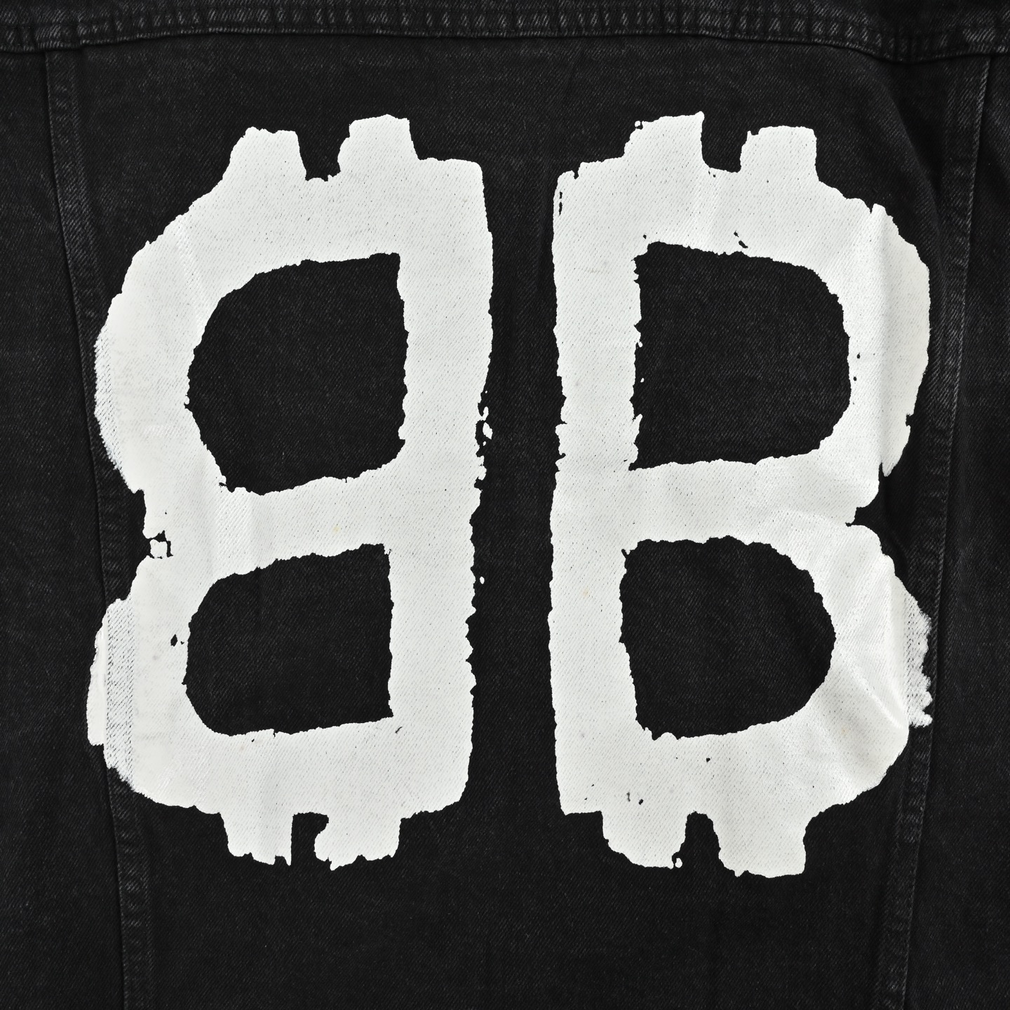 Balenciaga/巴黎世家 双B手绘涂鸦印花牛仔外套