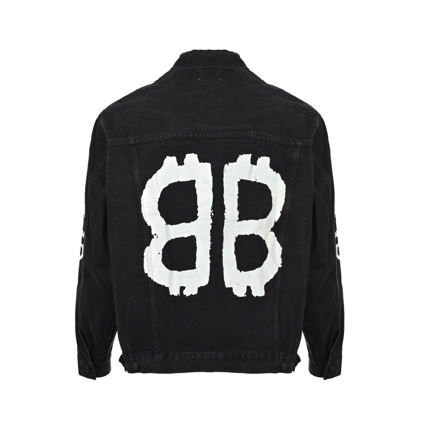 Balenciaga/巴黎世家 双B手绘涂鸦印花牛仔外套