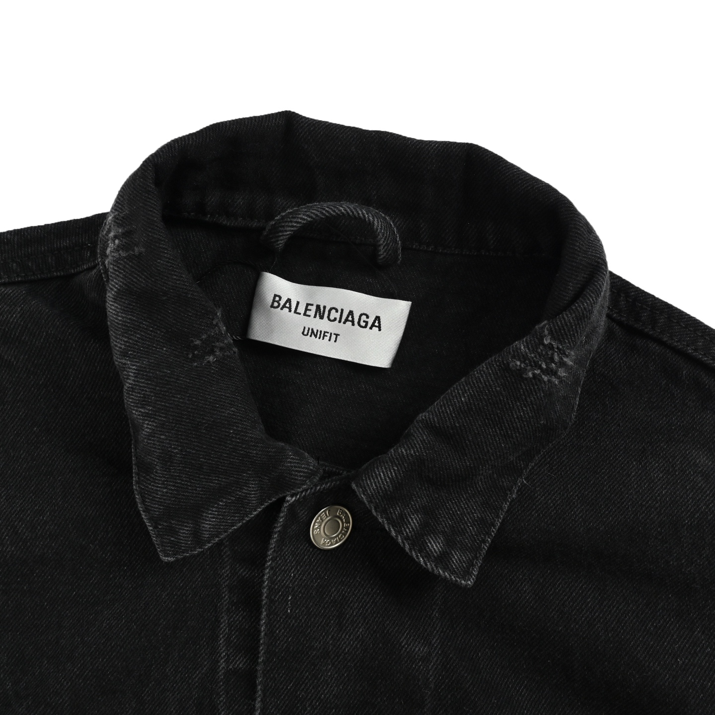 Balenciaga/巴黎世家 后背多标满印logo印花牛仔外套