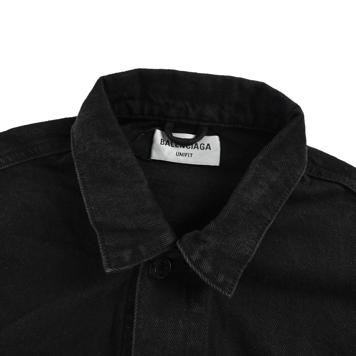 Balenciaga/巴黎世家 水洗梵文铁塔牛仔外套 水洗梵文哥特字体埃菲尔铁塔加厚牛仔外套
