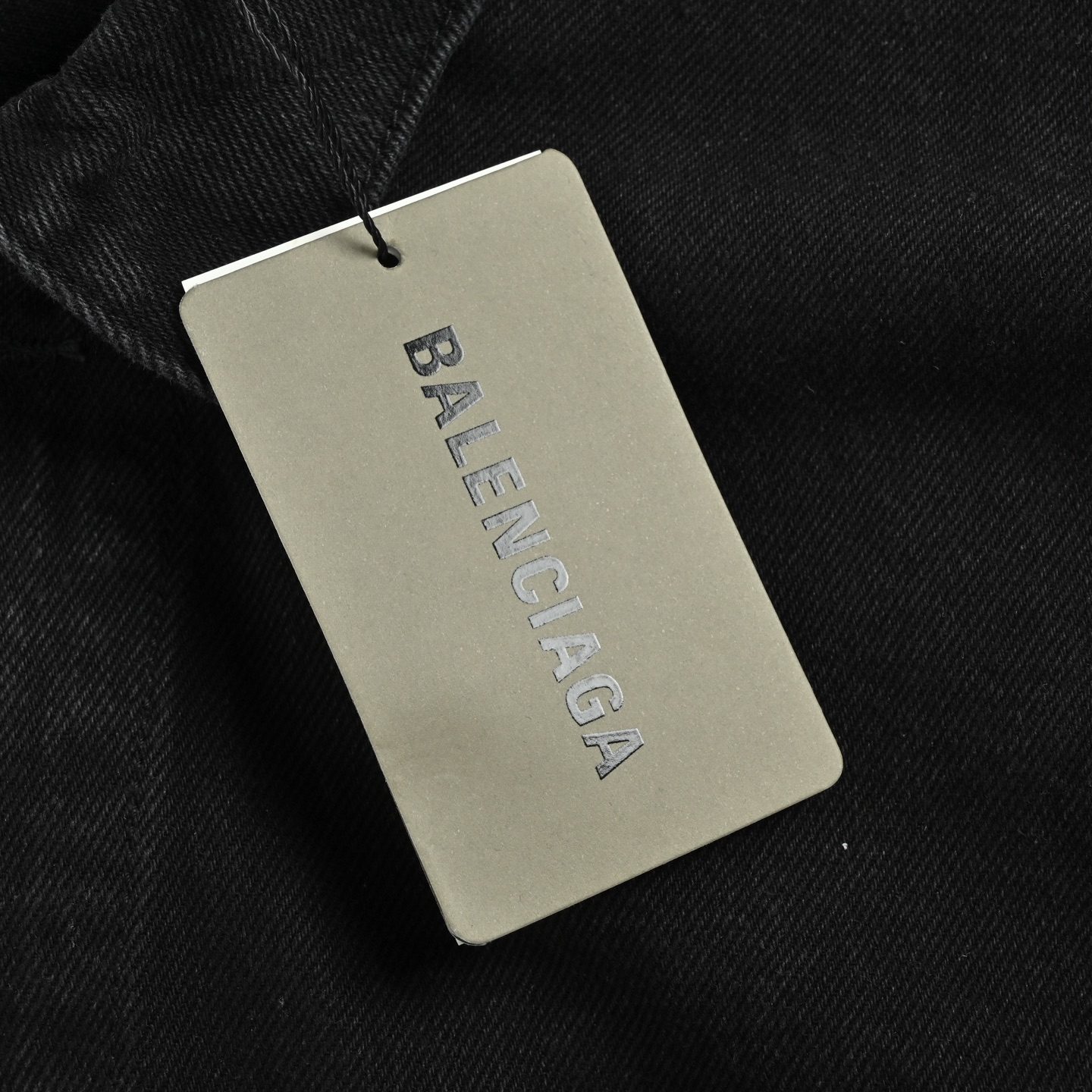 Balenciaga/巴黎世家 水洗梵文铁塔牛仔外套 水洗梵文哥特字体埃菲尔铁塔加厚牛仔外套