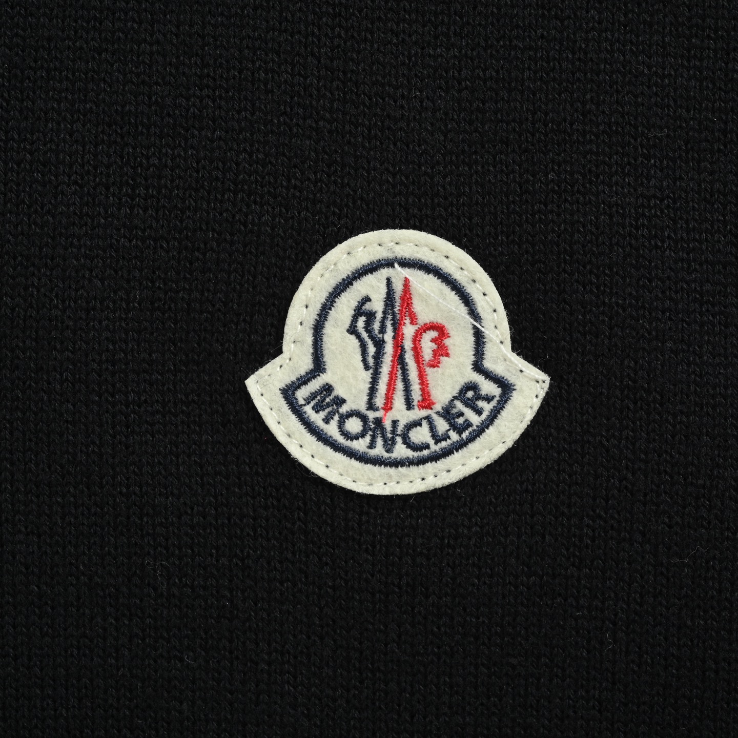 Moncler/蒙口 小标logo半拉链毛衣 黑色 藏蓝 灰