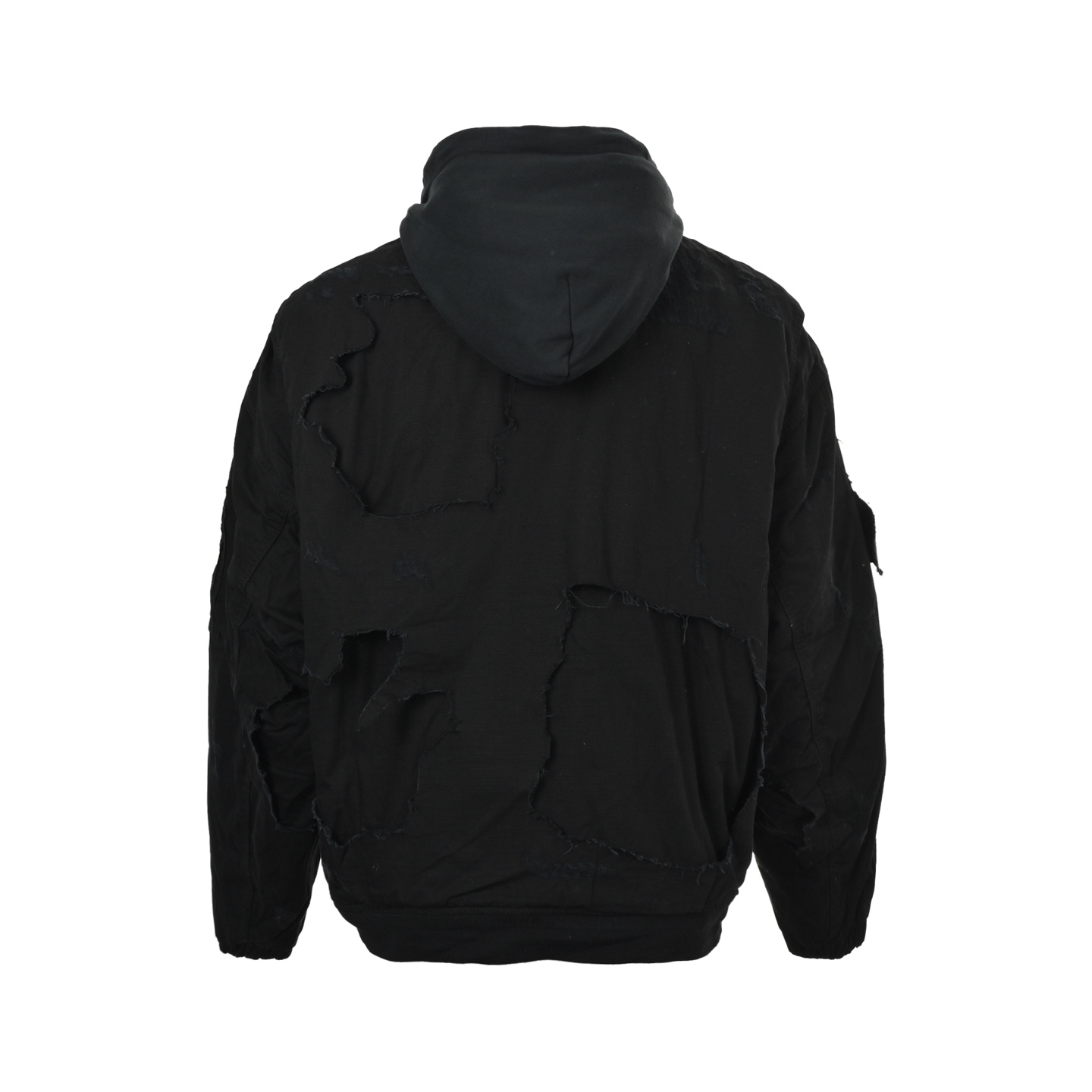 Balenciaga/巴黎世家bomber破洞连帽棉服