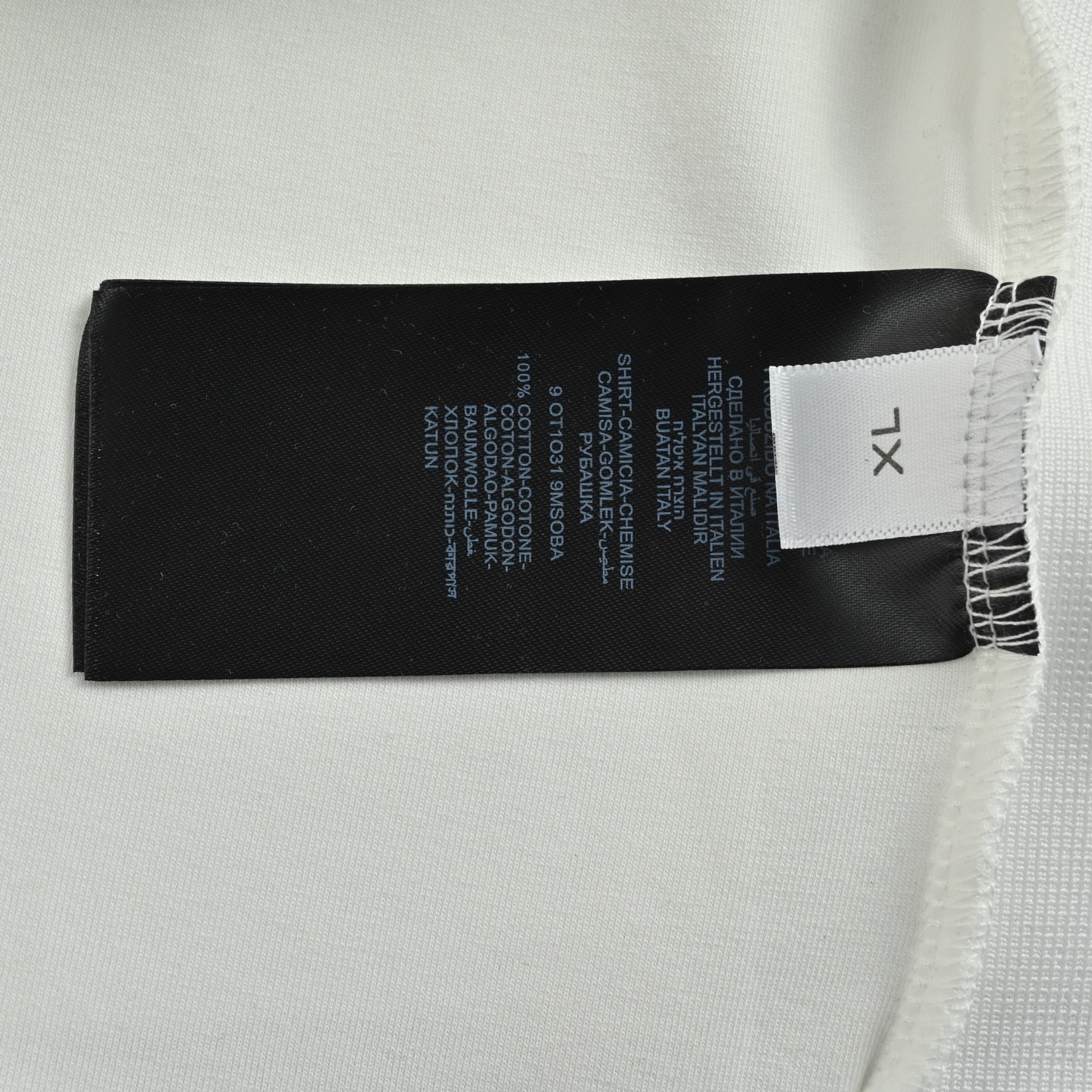 Zegna/杰尼亚 25Fw 简约标志字母刺绣长袖T恤 黑色 白色