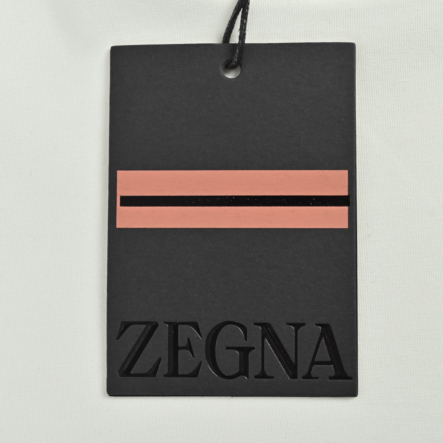 Zegna/杰尼亚 25Fw 简约标志字母刺绣长袖T恤 黑色 白色