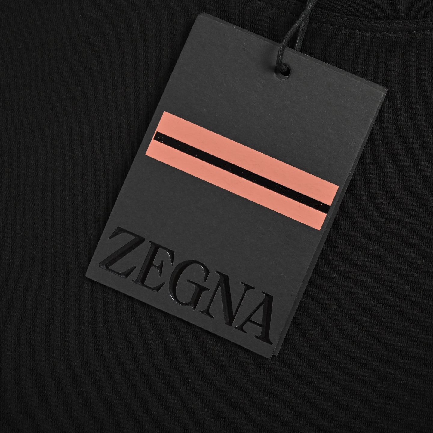 Zegna/杰尼亚 25Fw 简约标志字母刺绣长袖T恤