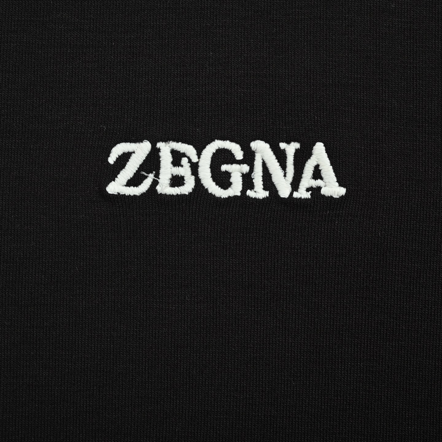 Zegna/杰尼亚 25Fw 简约标志字母刺绣长袖T恤