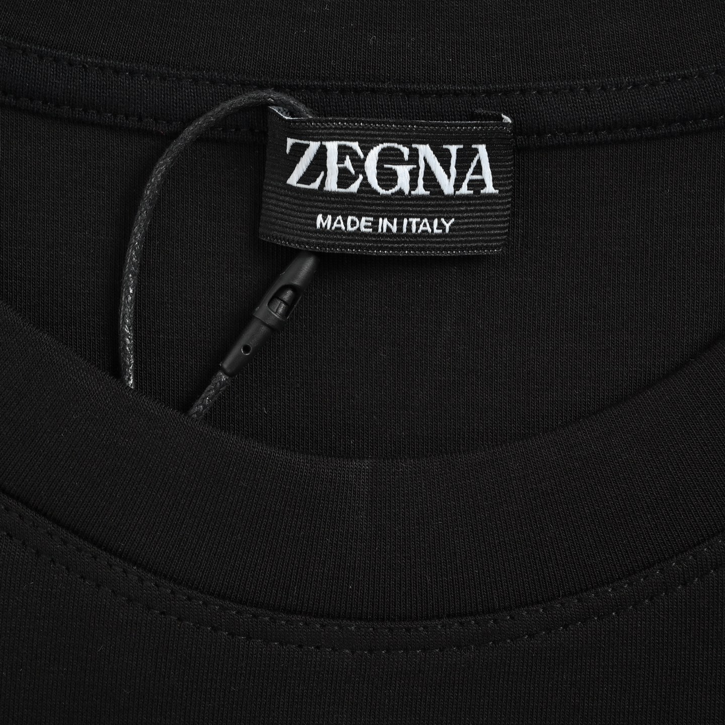Zegna/杰尼亚 25Fw 简约标志字母刺绣长袖T恤