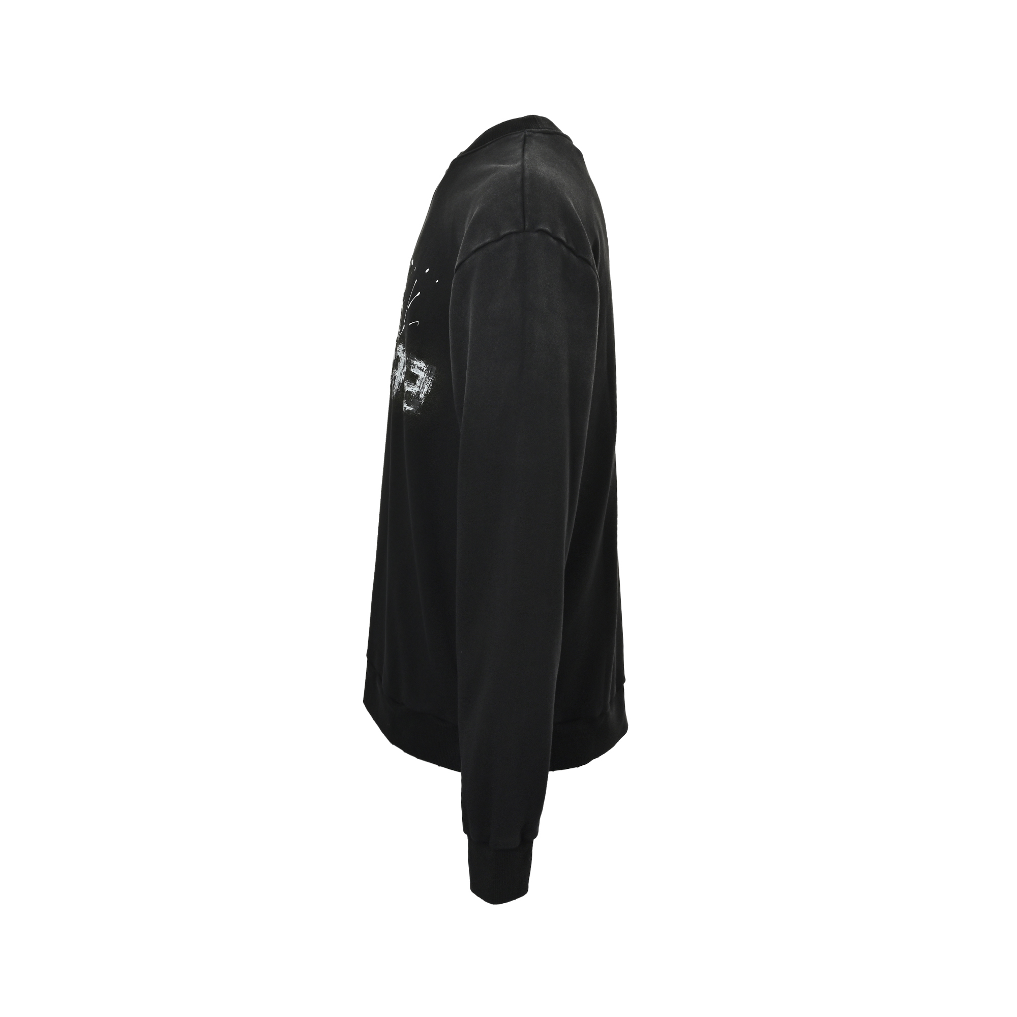 Balenciaga/巴黎世家 水洗手绘字母圆领卫衣