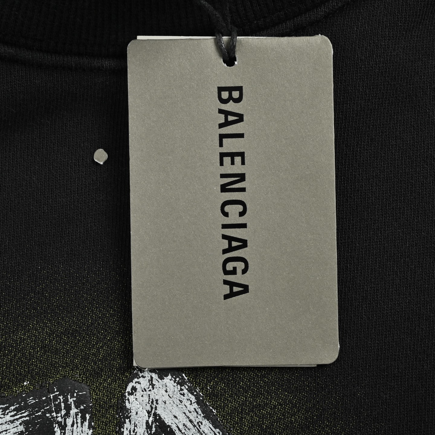 Balenciaga/巴黎世家 水洗手绘字母圆领卫衣