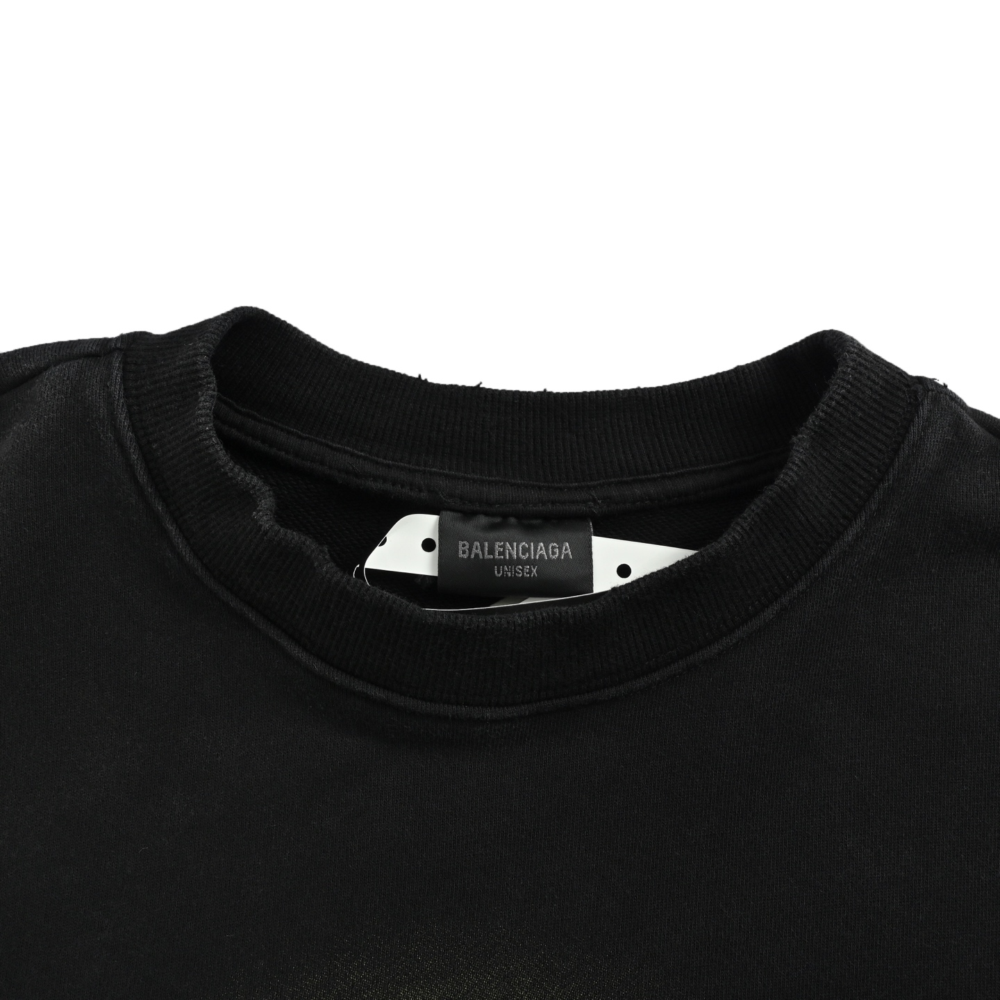 Balenciaga/巴黎世家 水洗手绘字母圆领卫衣