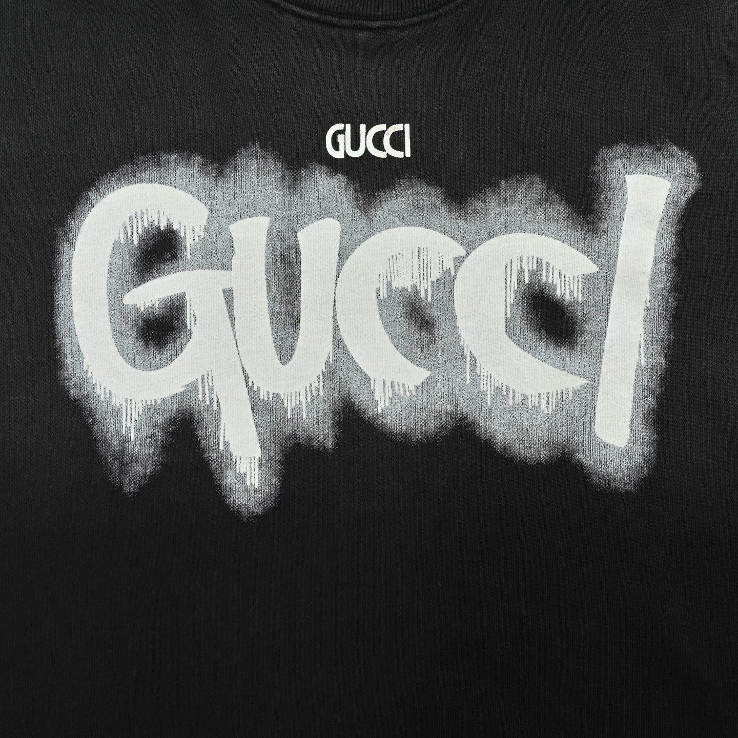 Gucci/古驰 水洗手绘字母字母圆领卫衣
