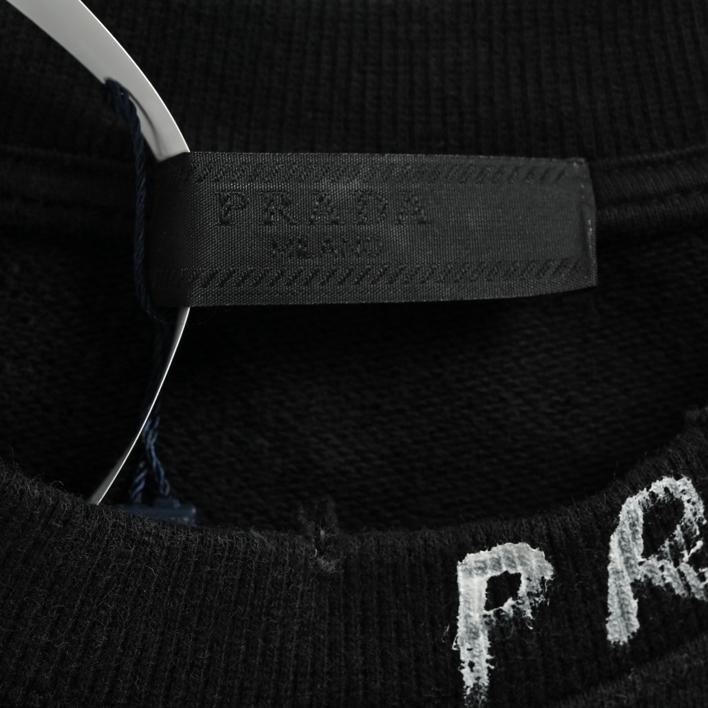 Prada/普拉达 水洗手绘字母字母圆领卫衣
