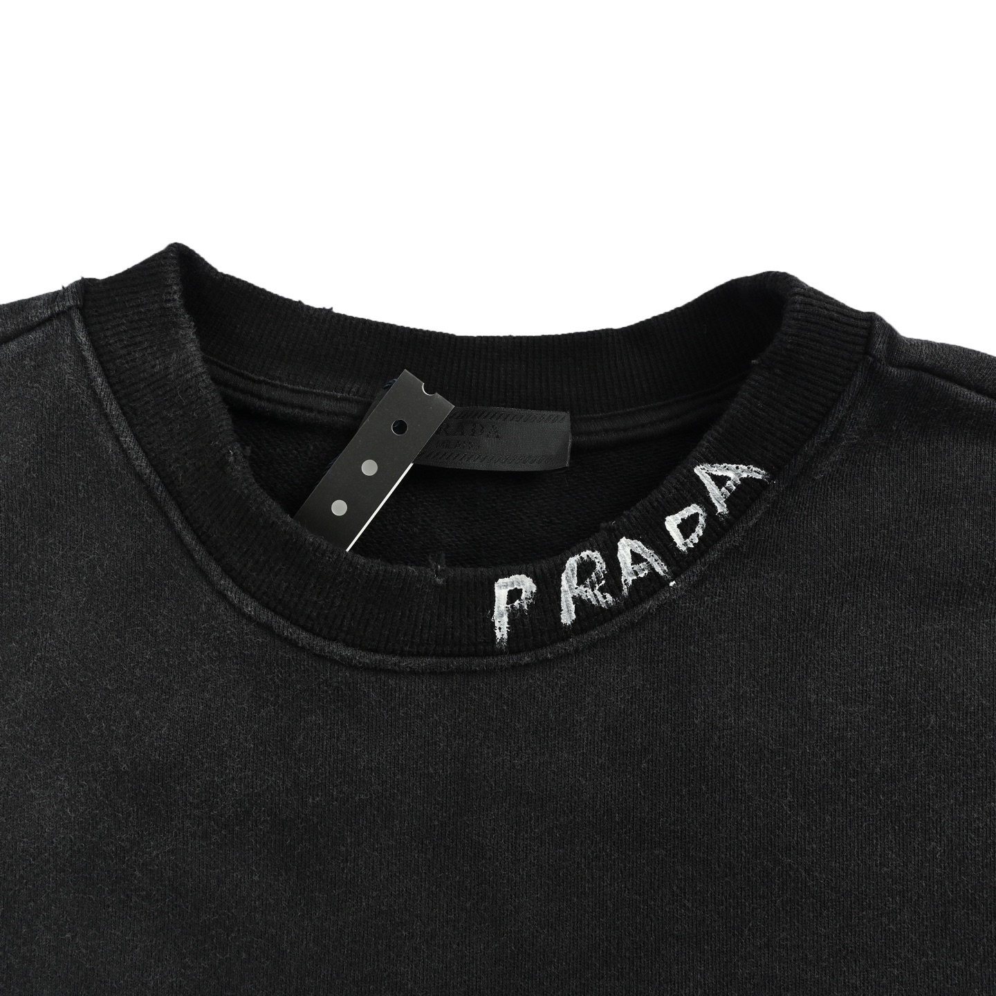 Prada/普拉达 水洗手绘字母字母圆领卫衣