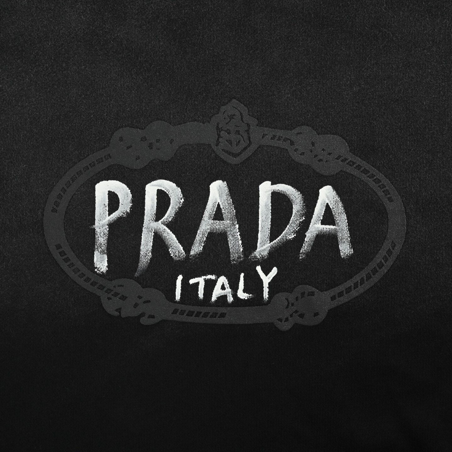 Prada/普拉达 水洗手绘字母字母圆领卫衣