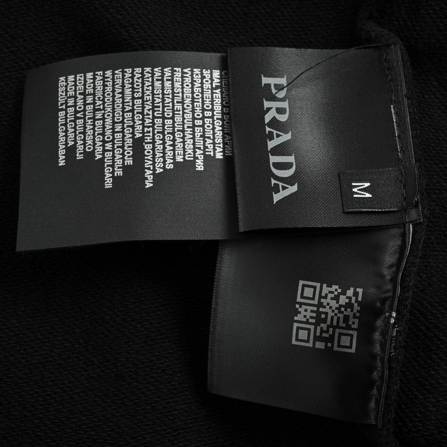 Prada/普拉达 水洗手绘字母字母圆领卫衣 定制高克重