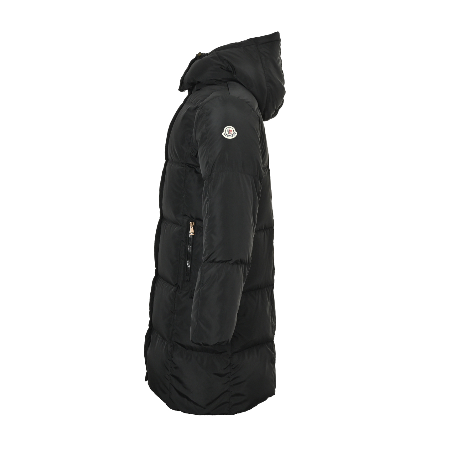 Moncler/蒙口 黑巧白巧Litte方形绗缝长款连帽羽绒服