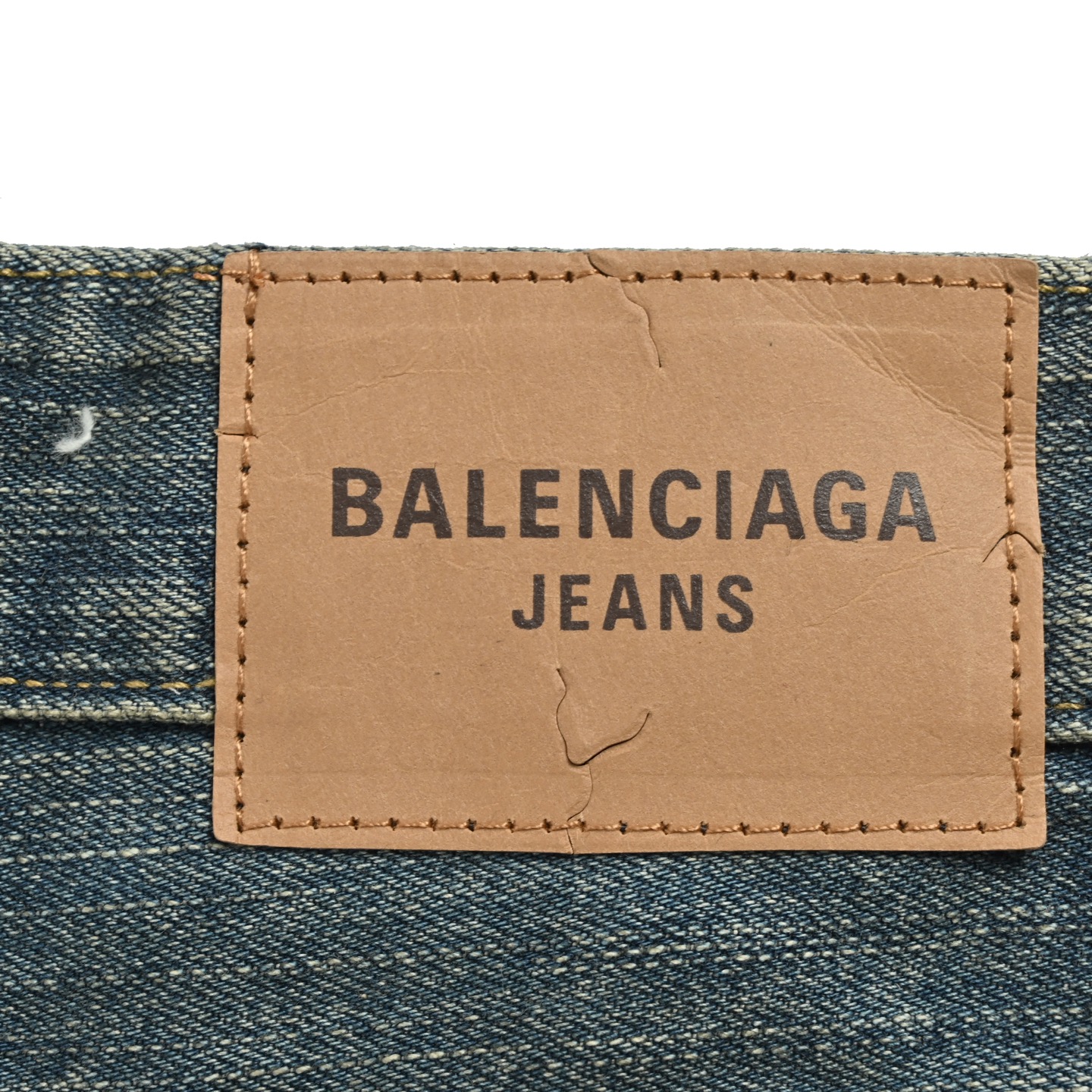 Balenciaga/巴黎世家 CUT-UP圆环刺绣刺绣拼接牛仔裤