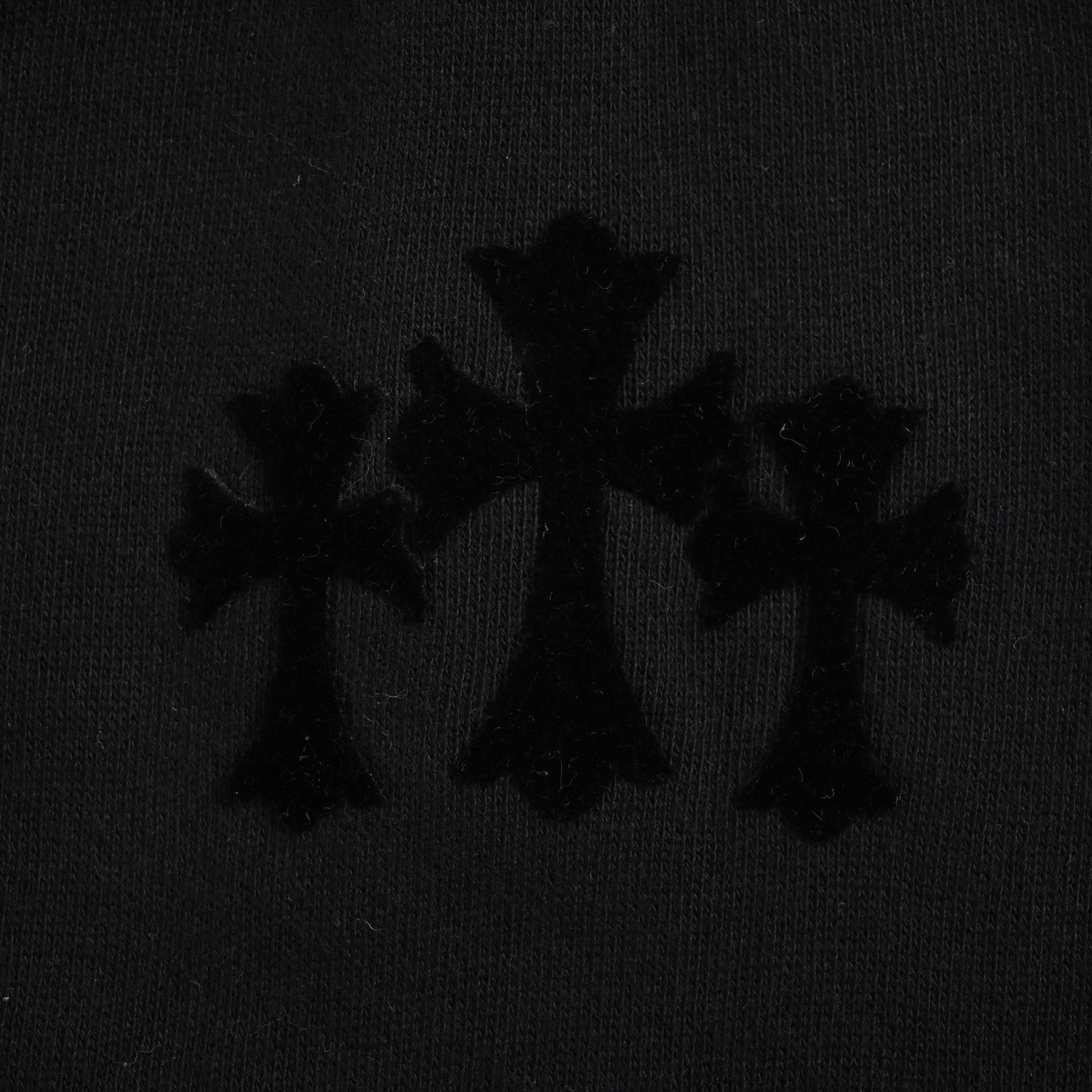 ChromeHearts/克罗心 植绒工艺宽松直筒长裤 2025秋冬新款刺绣松紧带休闲裤