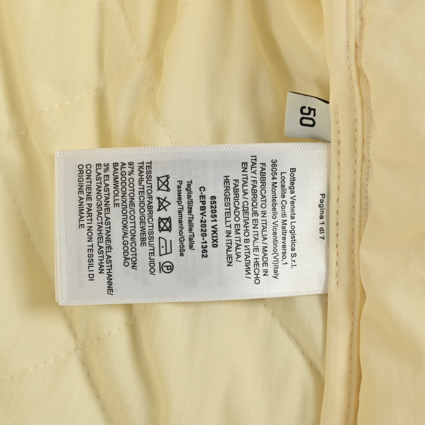 BOTTEGA VENETA葆蝶家BV编织皮口袋翻领棉服外套