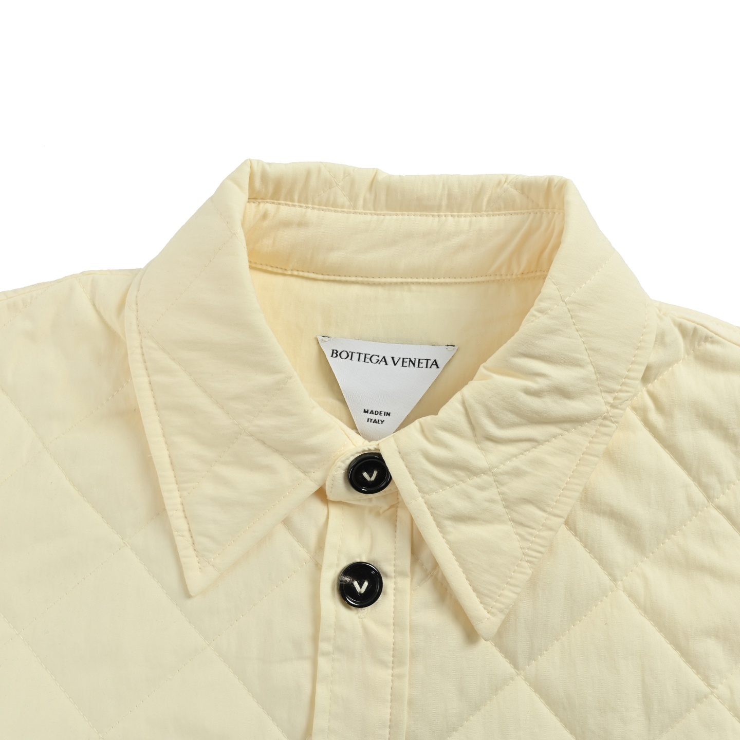 BOTTEGA VENETA葆蝶家BV编织皮口袋翻领棉服外套