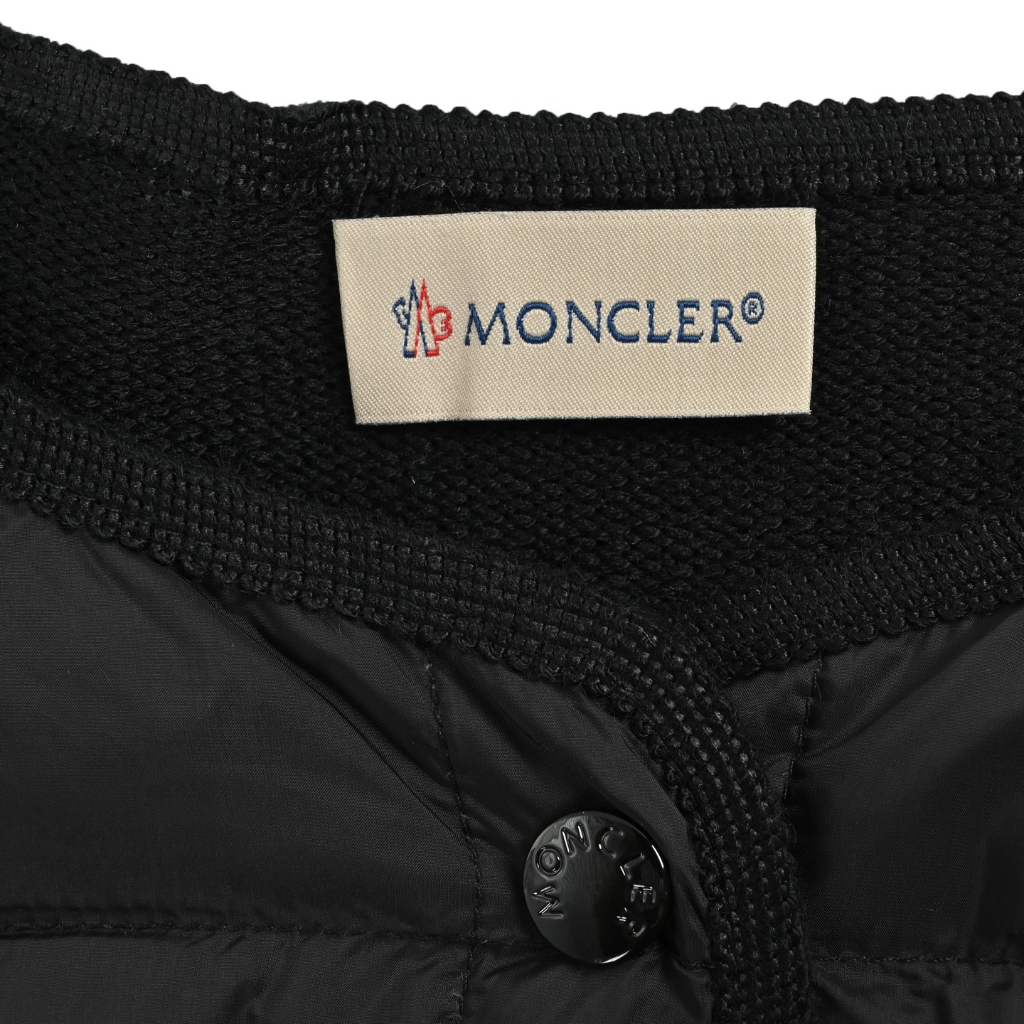 Moncler/蒙口 四口袋针织拼接羽绒外套