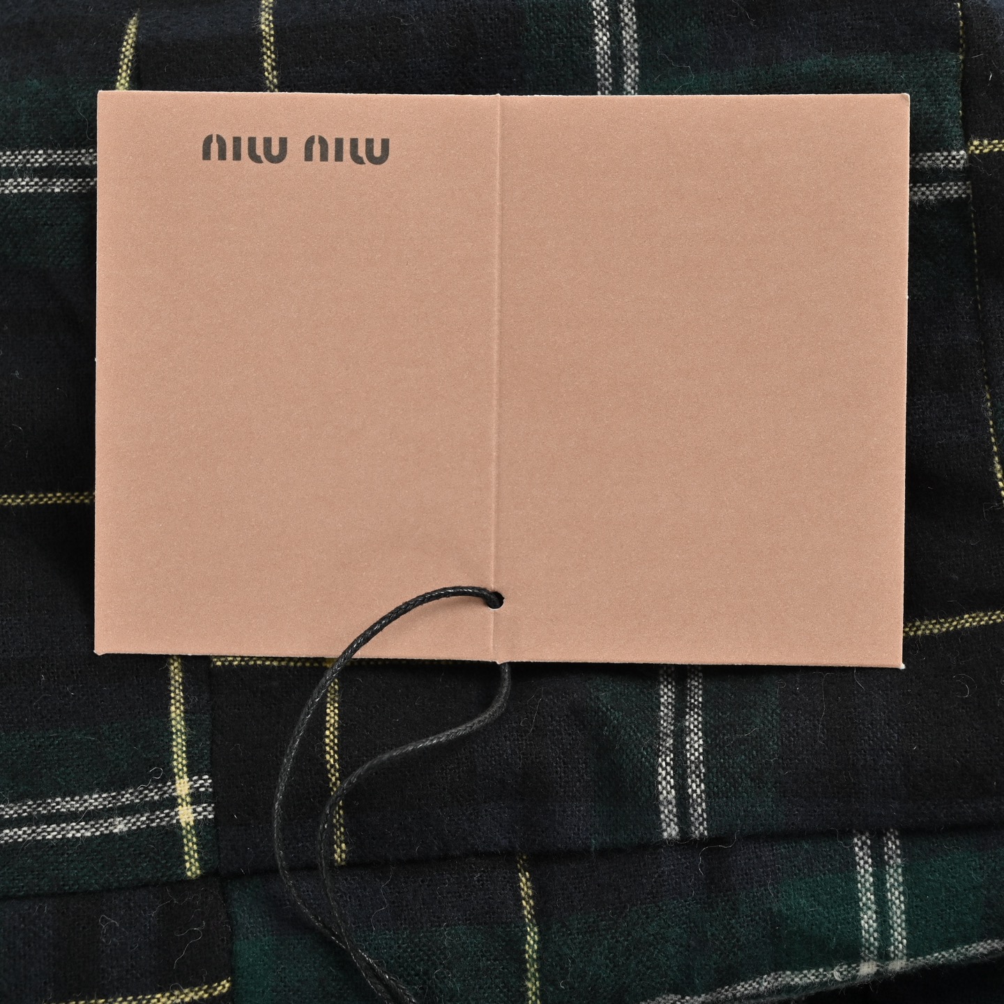 Miu Miu/缪缪 25Fw 绿格纹连帽棉服外套
