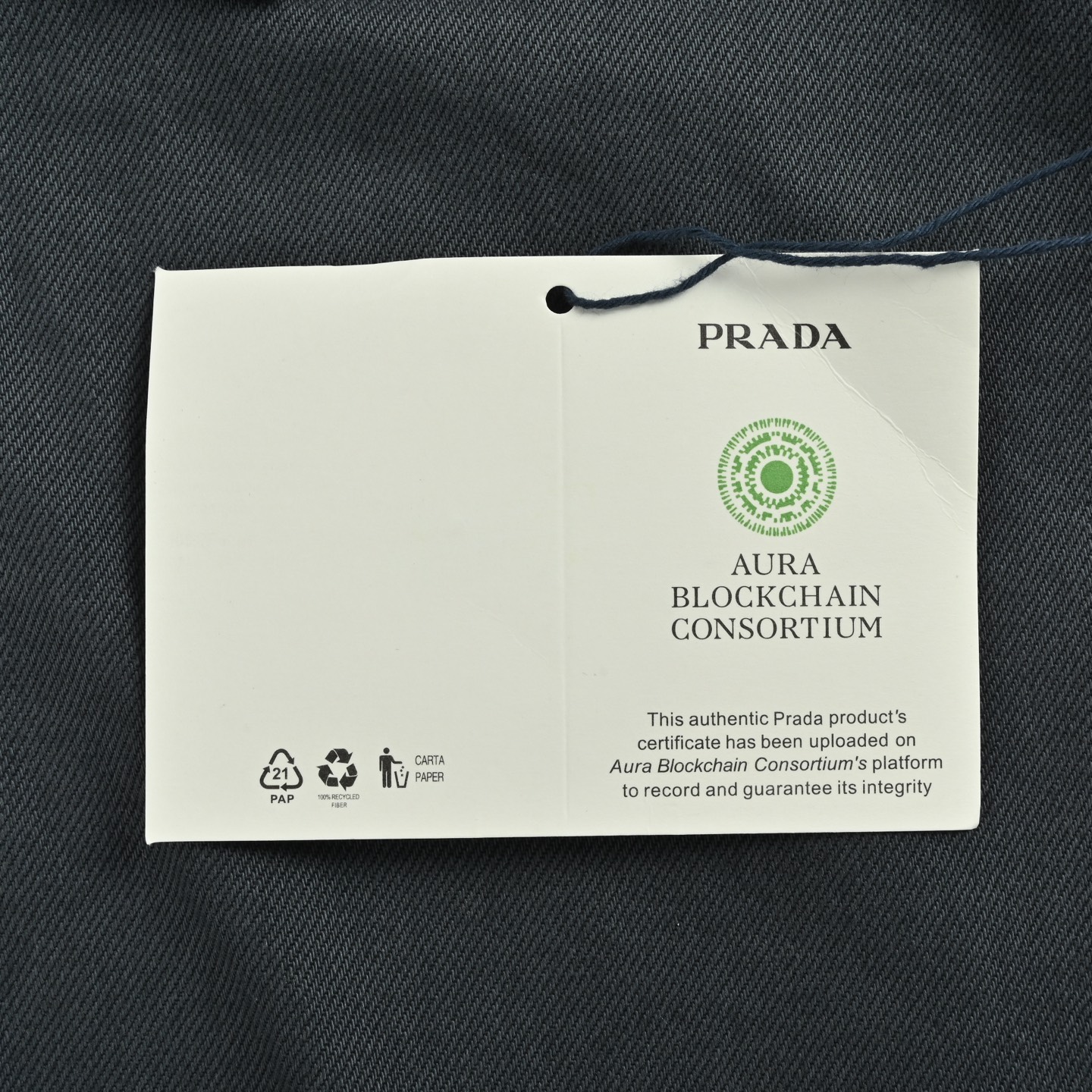 Prada/普拉达 25Fw 三角标拉链牛仔外套 定制纳米深蓝精纺牛仔布