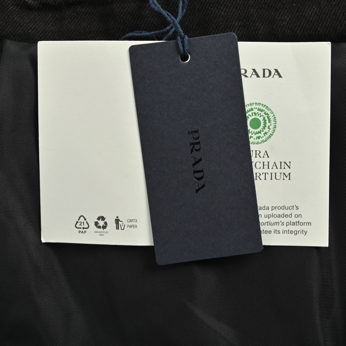 Prada/普拉达 三角标做旧单宁棉服夹克外套