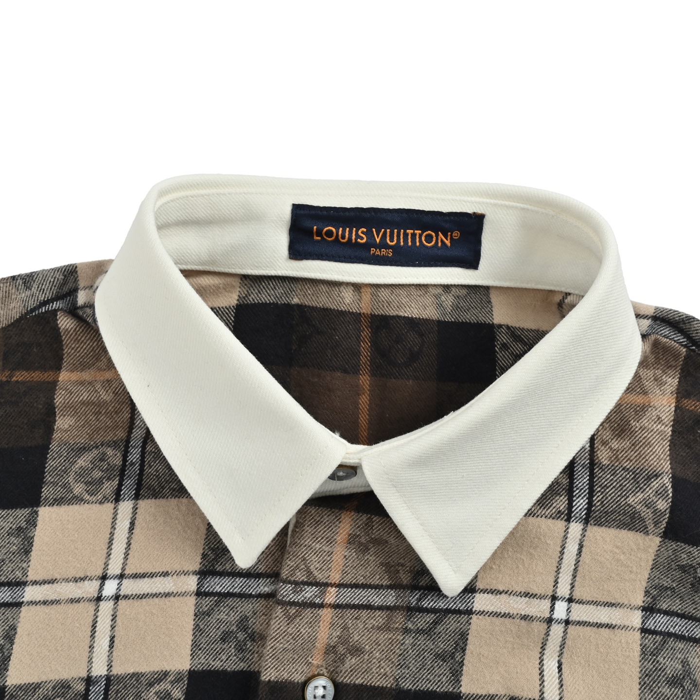 Louis Vuitton/路易威登 满印棕格法兰绒长袖衬衫