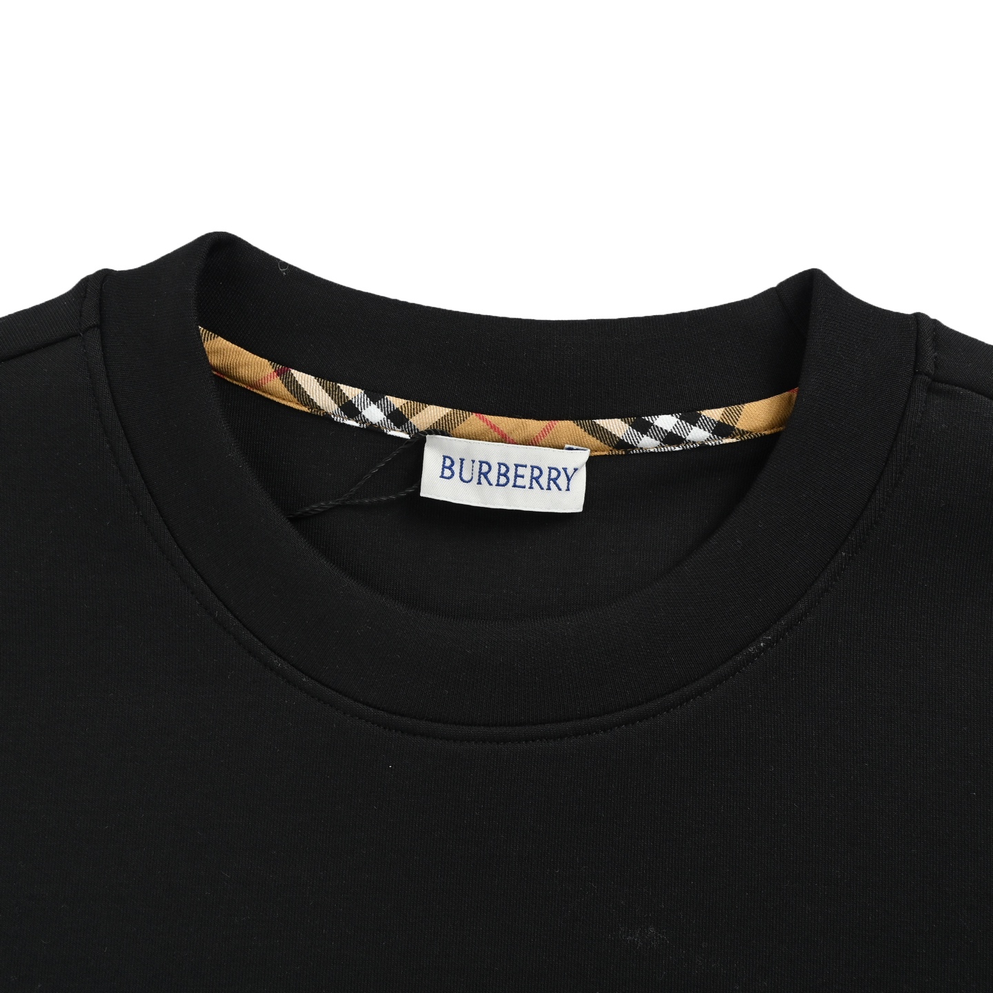 Burberry/巴宝莉 25ss 方框方块刺绣B侧边格纹圆领卫衣